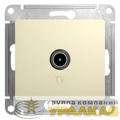 Розетка телевизионная проходная TV 1-м СП Glossa 4дБ механизм беж. SE 