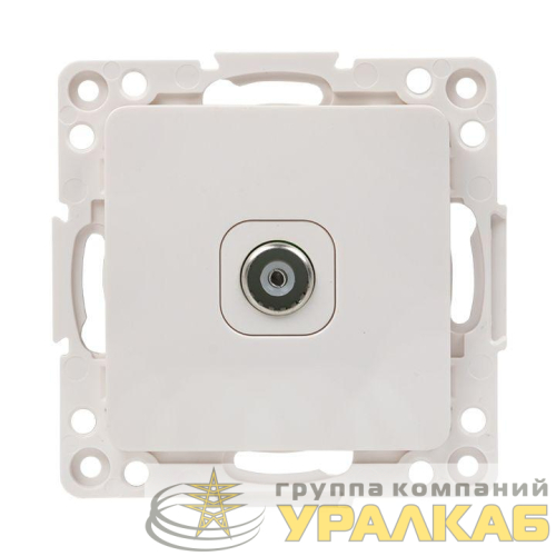 Розетка телевизионная TV 1-м Стокгольм 5-862МГц 75Ом механизм бел. PROxima EKF 