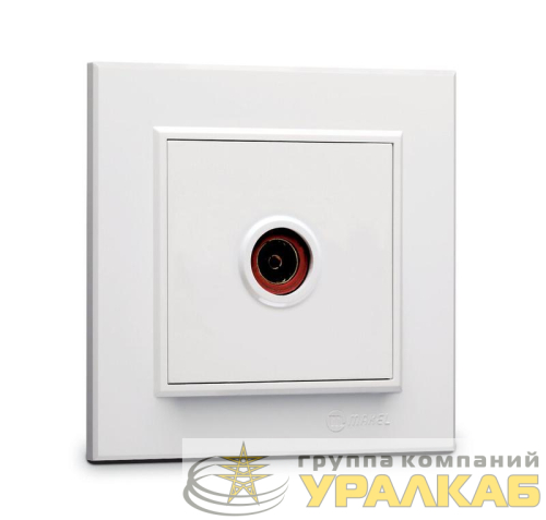Розетка телевизионная оконцевая TV 1-м СП Karea IP20 4дБ бел. Makel 