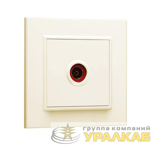 Розетка телевизионная проходная TV 1-м СП Karea IP20 6дБ крем. Makel 