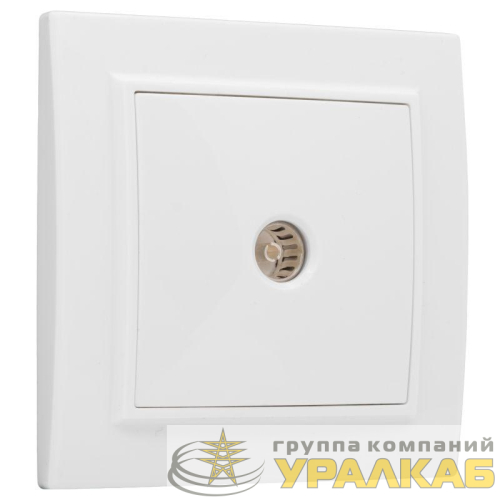 Розетка телевизионная TV 1-м СП Минск 5-862МГц 75Ом бел. Basic EKF 