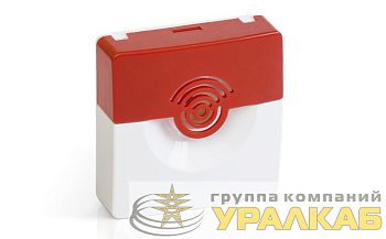 Оповещатель охранно-пожарный звуковой ОПОП 2-35 24В (корпус бел./красн.) Рубеж 