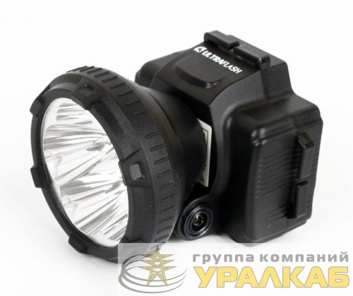 Фонарь аккумуляторный налобный LED5365 5LED 2 режима 220В пластик. черн. (бокс) Ultraflash 