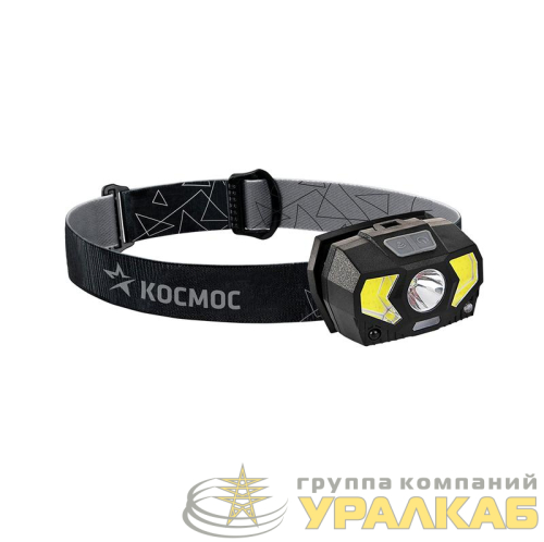Фонарь налобный 3Вт ХРЕ LED 2х2Вт СОВ красн. светодиод КОСМОС 