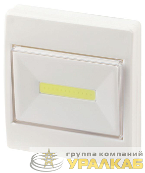 Фонарь светодиодный подсветка SB-102 пушлайт (СОВ; 3хААА; бел. 1шт в пакете) Трофи 