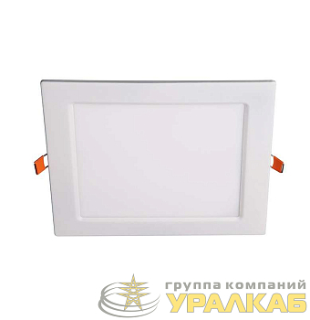Светильник светодиодный PPL-S WH 15Вт 4000К IP40 190мм ДВО встраив. ультратонкий квадрат JazzWay 