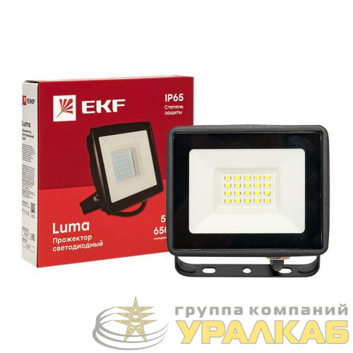 Прожектор светодиодный СДО-3002 20Вт 6500К IP65 Basic EKF 