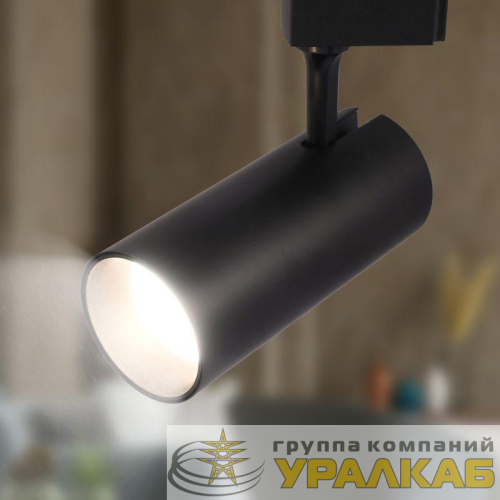 Светильник трековый TR5-30 30Вт COB 4000К 2100лм 1ф BK черн. Эра 