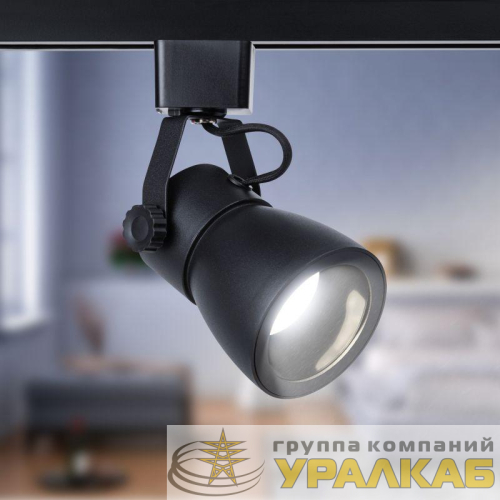 Светильник трековый 1ф TR38-GU10 BK под лампу MR16 черн. Эра 