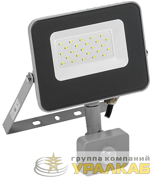 Прожектор светодиодный СДО 07-20Д 20Вт 6500К IP54 с датчиком движ. сер. IEK 
