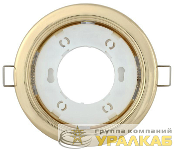 Светильник точечный GX53 встраив. зол. IEK 