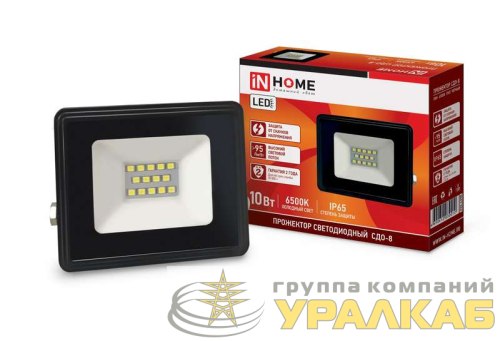 Прожектор светодиодный СДО-8 20Вт 6500К IP65 1900лм 230В черн. IN HOME 