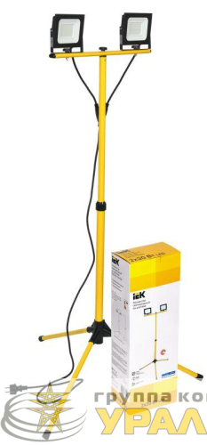 Прожектор светодиодный СДО 06-2х30Ш 6500К IP65 штатив черн. IEK 