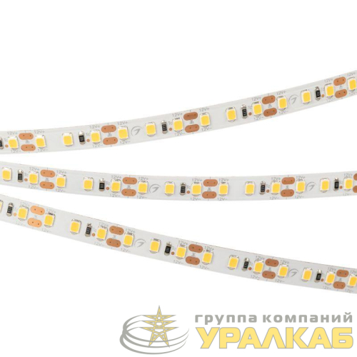 Лента светодиодная RT-A120-8mm 12V Warm 3000К 9.6Вт/м IP20 2835 открыт. (уп.5м) Arlight 