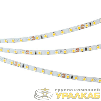 Лента светодиодная RT-A120-5mm 24V Warm 3000К 9.6Вт/м IP20 2835 узкая (уп.5м) Arlight 