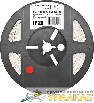 Лента светодиодная 71 437 NLS-3528R60-4.8-IP20-12В-Pro R5 4.8Вт/м (уп.5м) Navigator 