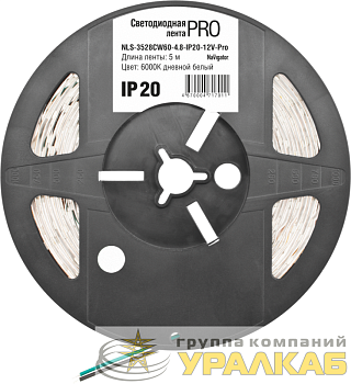Лента светодиодная 71 701 NLS-3528CW60-4.8-IP20-12V-Pro R5 4.8Вт/м (уп.5м) Navigator 