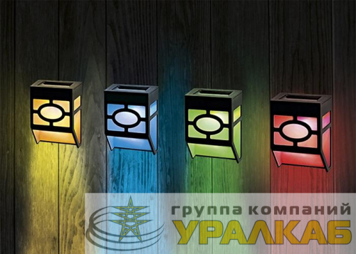 Светильник светодиодный на солнечной батарее SLR-W06-RGB настенный IP44 ФАZА 