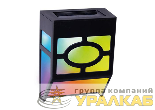 Светильник светодиодный на солнечной батарее SLR-W06-RGB настенный IP44 ФАZА 