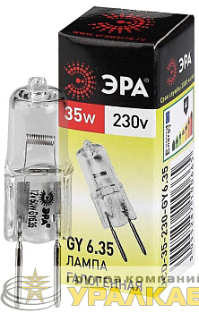 Лампа галогенная GY6.35-JCD-35W-230V 35Вт капсула GY6.35 230В Эра 