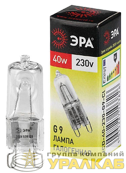 Лампа галогенная G9-JCD-40-230V-Cl 40Вт капсула G9 230В Эра 