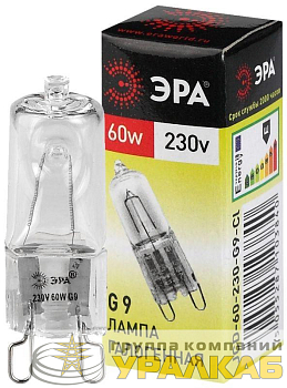 Лампа галогенная G9-JCD-60-230V-Cl 60Вт капсула G9 230В Эра 