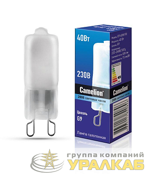 Лампа галогенная 40Вт капсульная матовая G9 3000К 240В Camelion 