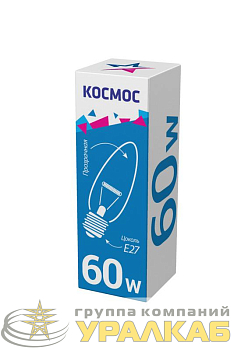 Лампа накаливания Свеча 60Вт E27 прозр. Космос 