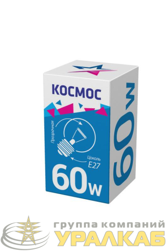 Лампа накаливания Шар 60Вт E27 прозр. Космос 