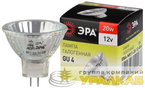 Лампа галогенная GU4-MR11-20W-12V-30Cl ЭРА 