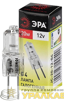 Лампа галогенная G4-JC-20W-12V ЭРА 