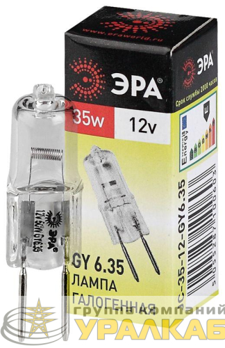 Лампа галогенная GY6.35-JC-35W-12V ЭРА 