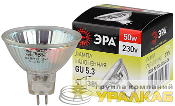 Лампа галогенная GU5.3-JCDR (MR16) -50W-230V-Cl ЭРА 