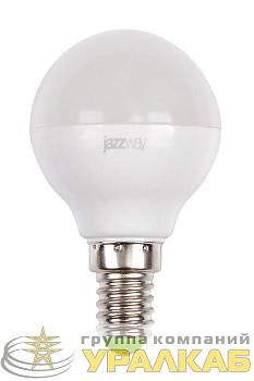 Лампа светодиодная PLED-SP 9Вт G45 шар 3000К тепл. бел. E14 820лм 230В JazzWay 