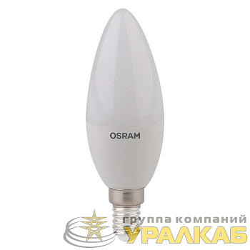 Лампа светодиодная LED Star Classic B 40 5W/827 5Вт свеча матовая 2700К тепл. бел. E14 470лм 220-240В пластик. OSRAM 