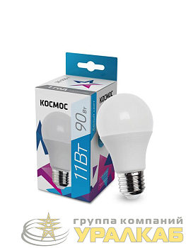 Лампа светодиодная A60 11Вт 4500К E27 220В КОСМОС 