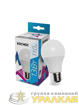 Лампа светодиодная A60 13Вт 4500К E27 220В КОСМОС 