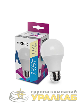 Лампа светодиодная A60 13Вт 3000К E27 220В КОСМОС 