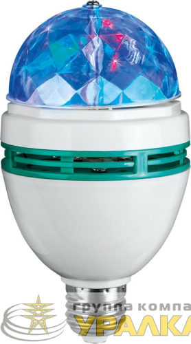 Лампа светодиодная 61 120 OLL-DISCO-3-230-RGB-E27 3Вт ОНЛАЙТ 
