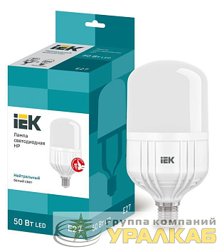 Лампа светодиодная HP 50Вт 4000К нейтр. бел. E27 230В IEK 