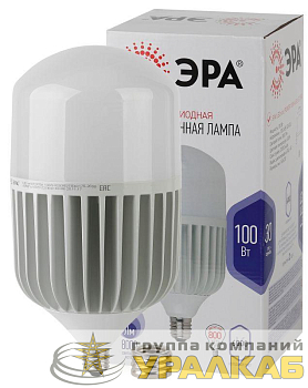 Лампа светодиодная высокомощная STD LED POWER T160-100W-6500-E27/E40 100Вт T160 колокол 6500К нейтр. бел. E27/E40 (переходник в компл.) 8000лм Эра 