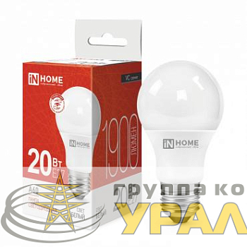 Лампа светодиодная LED-A60-VC 20Вт грушевидная 4000К нейтр. бел. E27 1900лм 230В IN HOME 