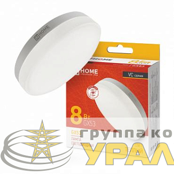 Лампа светодиодная LED-GX53-VC 8Вт таблетка 3000К тепл. бел. GX53 760лм 230В IN HOME 