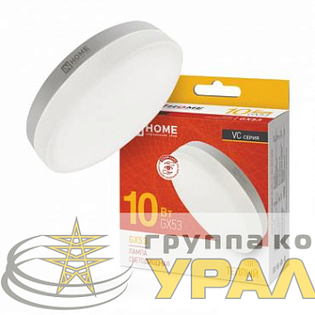 Лампа светодиодная LED-GX53-VC 10Вт таблетка 3000К тепл. бел. GX53 950лм 230В IN HOME 