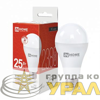 Лампа светодиодная LED-A65-VC 25Вт грушевидная 4000К нейтр. бел. E27 2380лм 230В IN HOME 