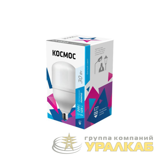 Лампа светодиодная HВтLED 30Вт 220В E27 4500К Космос 