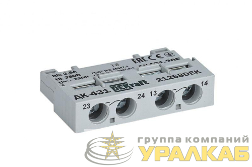 Контакт дополнительный фронтальный 2НО для ВА-431 DEKraft 