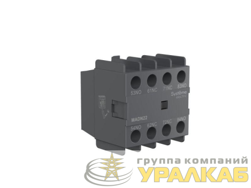 Блок контактный дополнительный MC1D 2НО+2НЗ фронт. монтаж. SE 