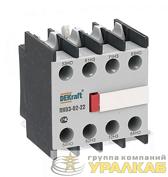 Приставка контактная ПК-03 лицев. доп. контакты 2НО+2НЗ DEKraft 