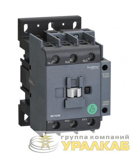 Контактор MC1E 3п 50А кат. 220В/230В AC 1НО+1НЗ SE 